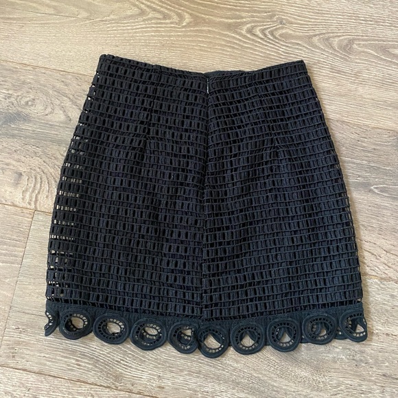 Gorgeous Black Sandro Lace Embellished Skirt - Picture 2 of 4